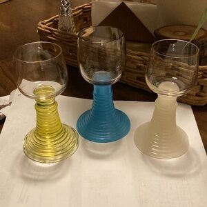 Goblets 3 glasses, vintage
